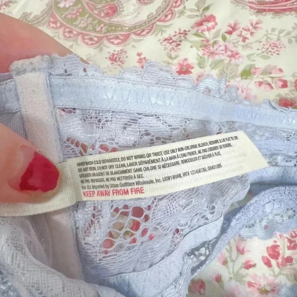 Free People Periwinkle Lace Strapless Bralette Women's Size S - Picture 5 of 6